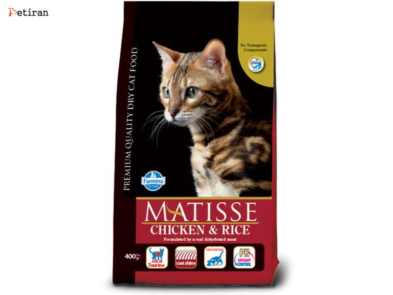  ماتیس مخصوص گربه حاوی مرغ و برنج