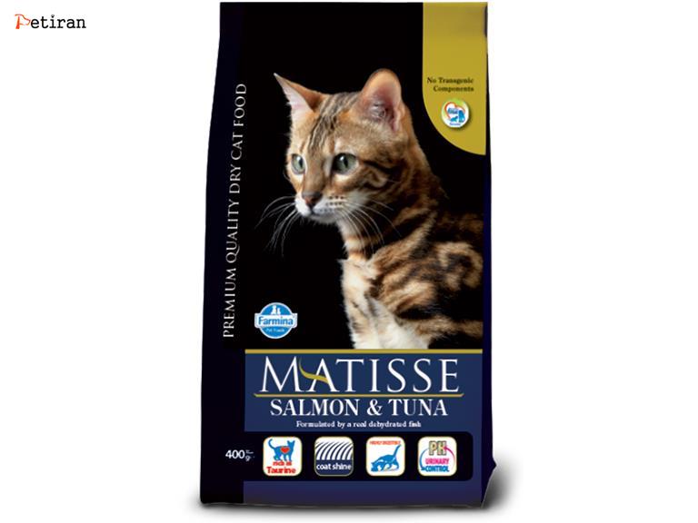 ماتیس مخصوص گربه حاوی ماهی تن و سالمون 