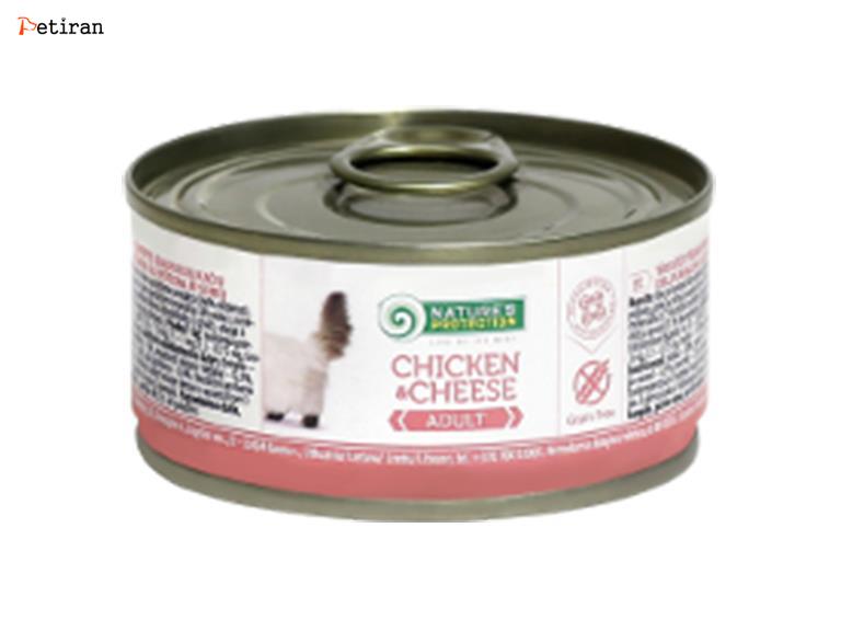 غذای کنسرو گربه Chicken & Cheese Adult - گوشت مرغ و پنیر